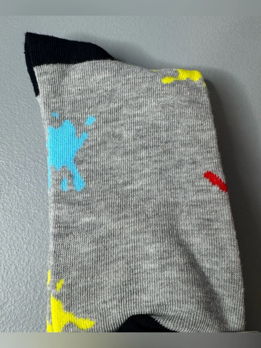 Bob Ross Crew Socks Just Happy Little Accidents' textured fuzzy hair art novelty